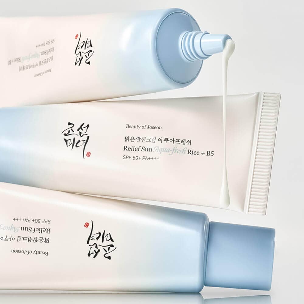 Лёгкий солнцезащитный крем с пантенолом Beauty of Joseon Relief Sun Aqua-fresh Rice+B5 SPF50+ PA++++ 2