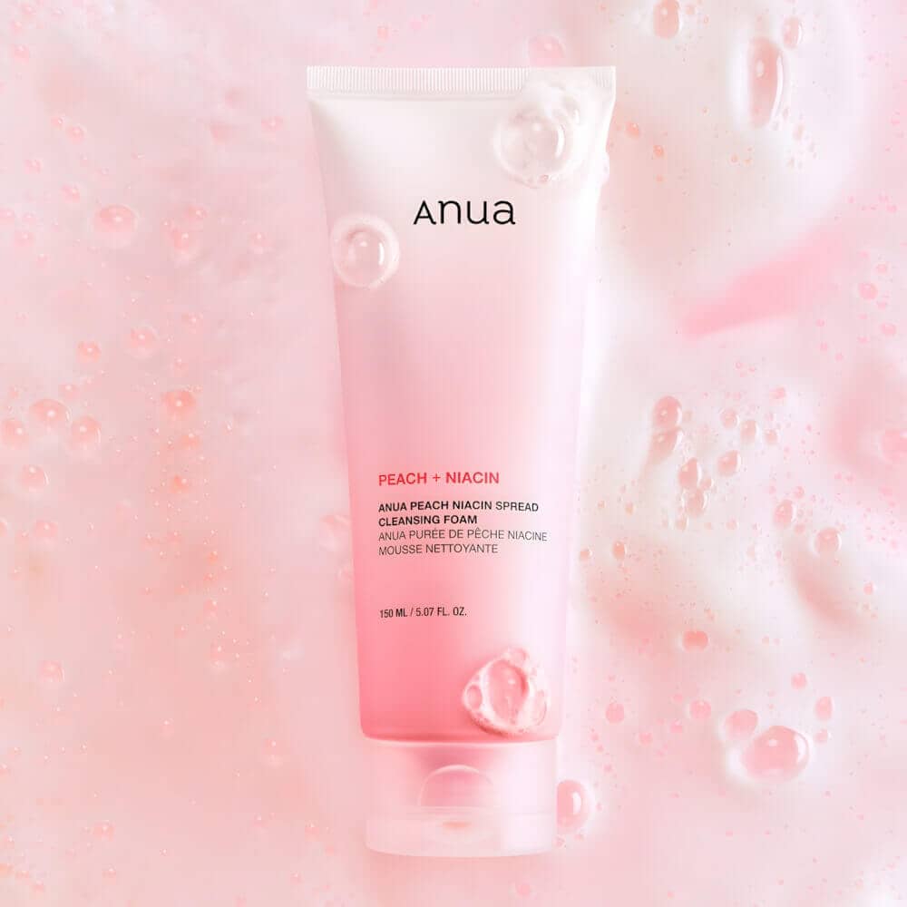 Пенка для умывания с ниацинамидом и персиком Anua Peach Niacin Spread Cleansing Foam 3