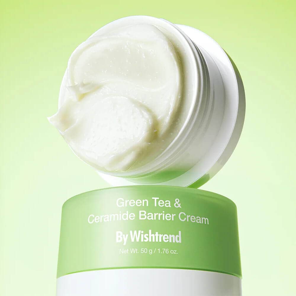 Восстанавливающий крем с зелёным чаем и церамидами By Wishtrend Green Tea & Ceramide Barrier Cream 2