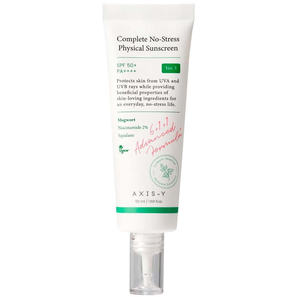 Лёгкий минеральный санскрин AXIS-Y Complete No-Stress Physical Sunscreen V. 3 SPF50+ PA++++